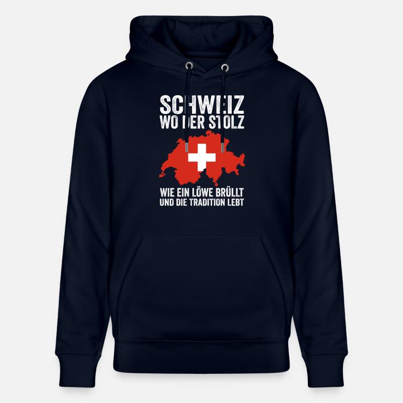 Schweizer Schweiz - Stanley/Stella Unisex Bio-Hoodie CRUISER - Navy