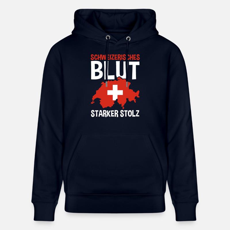 Schweizer Schweiz - Stanley/Stella Unisex Bio-Hoodie CRUISER  - Navy