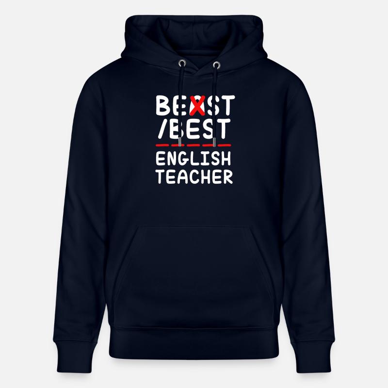Professeur d’anglais Professeur d’anglais - Sweat à capuche bio CRUISER Stanley/Stella Unisexe - marine