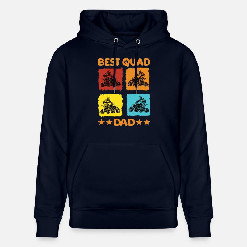 Meilleur père quadruple - Sweat à capuche bio CRUISER Stanley/Stella Unisexe - marine