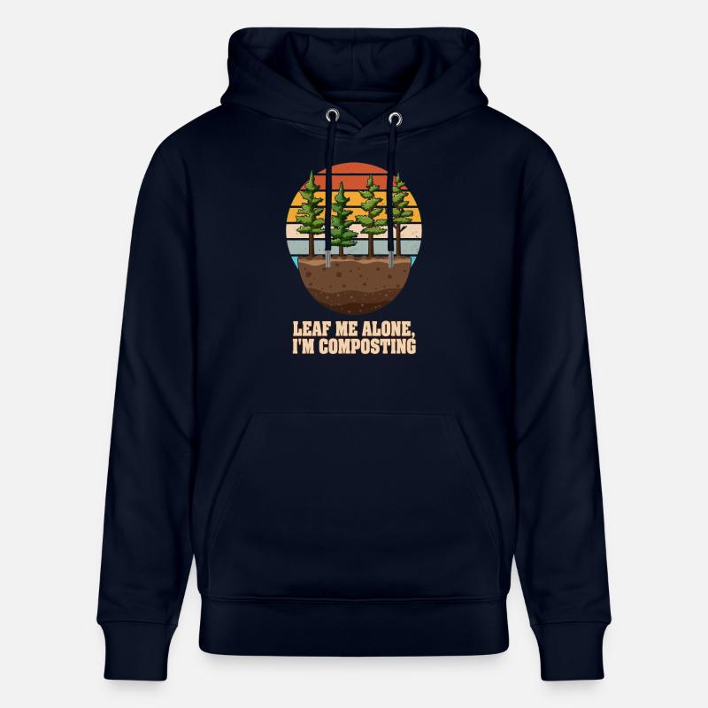Feuille-moi seul je composte - Sweat à capuche bio CRUISER Stanley/Stella Unisexe - marine
