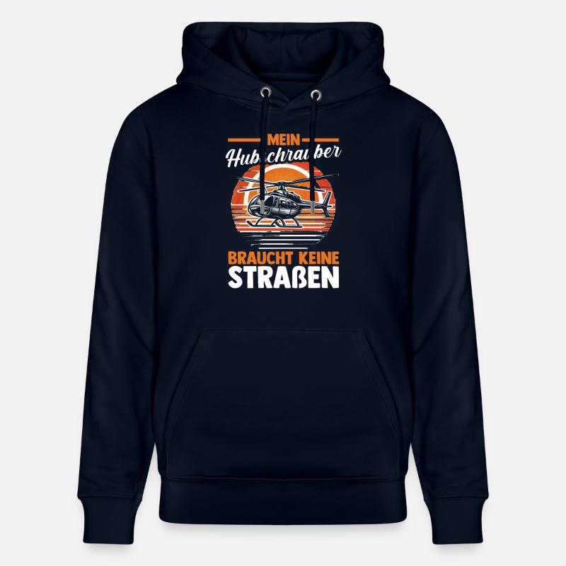 Pilote Hélicoptère Hélicoptère - Sweat à capuche bio CRUISER Stanley/Stella Unisexe - marine