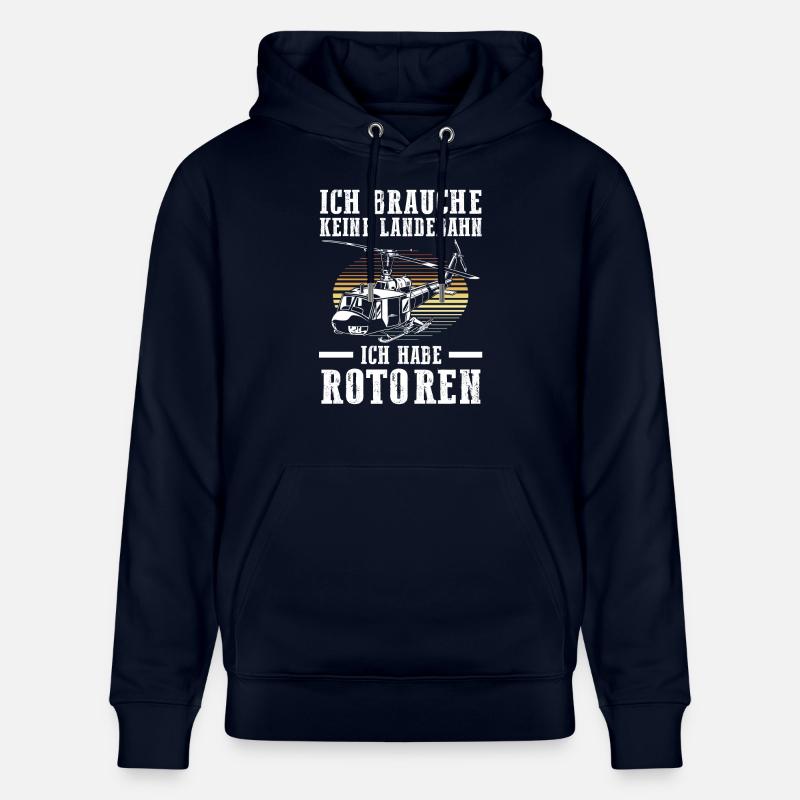 Pilote Hélicoptère Hélicoptère - Sweat à capuche bio CRUISER Stanley/Stella Unisexe - marine