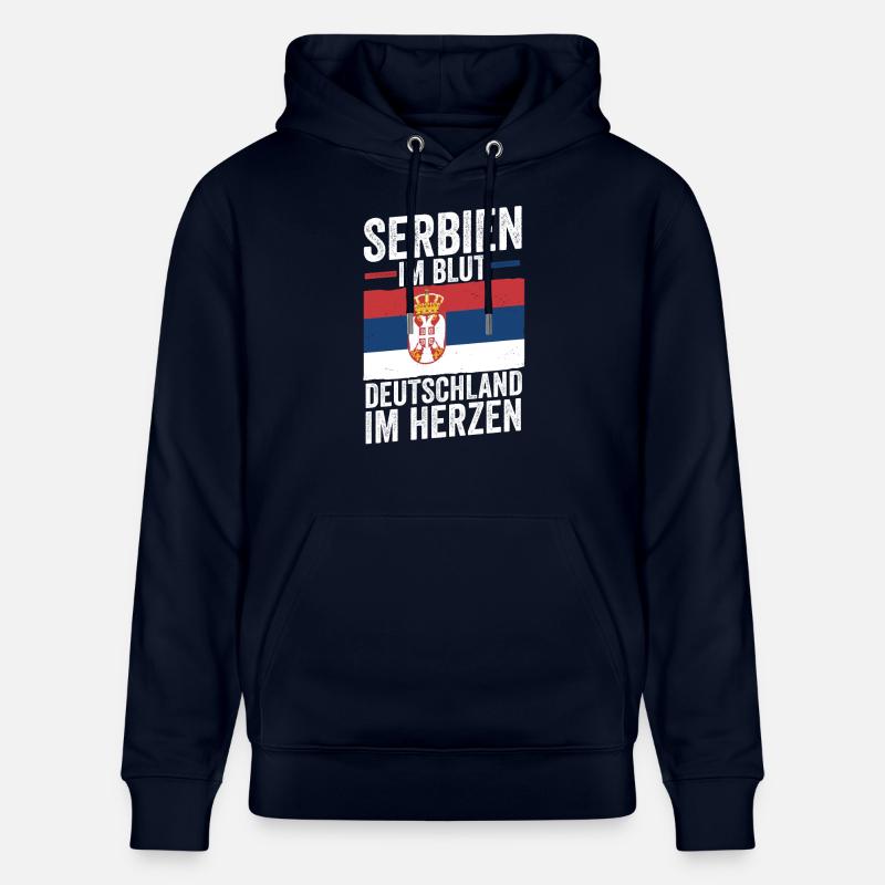 Serbe Serbe Allemagne Serbie - Sweat à capuche bio CRUISER Stanley/Stella Unisexe - marine
