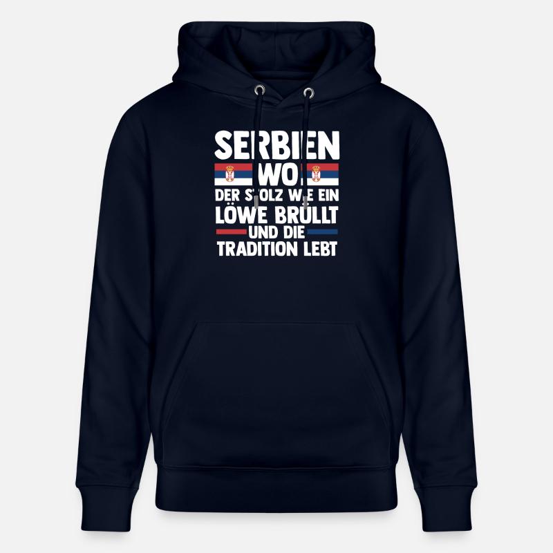 Serbe Serbe Serbie - Sweat à capuche bio CRUISER Stanley/Stella Unisexe - marine