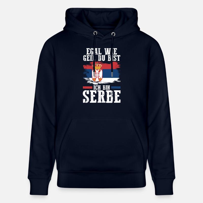 Serbe Serbe Serbie - Sweat à capuche bio CRUISER Stanley/Stella Unisexe - marine