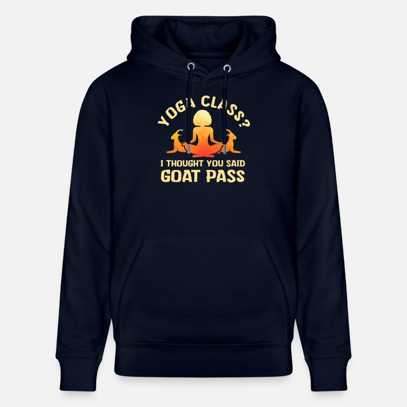 Yoga-Kurs oder Ziegenpass - Stanley/Stella Unisex Bio-Hoodie CRUISER  - Navy