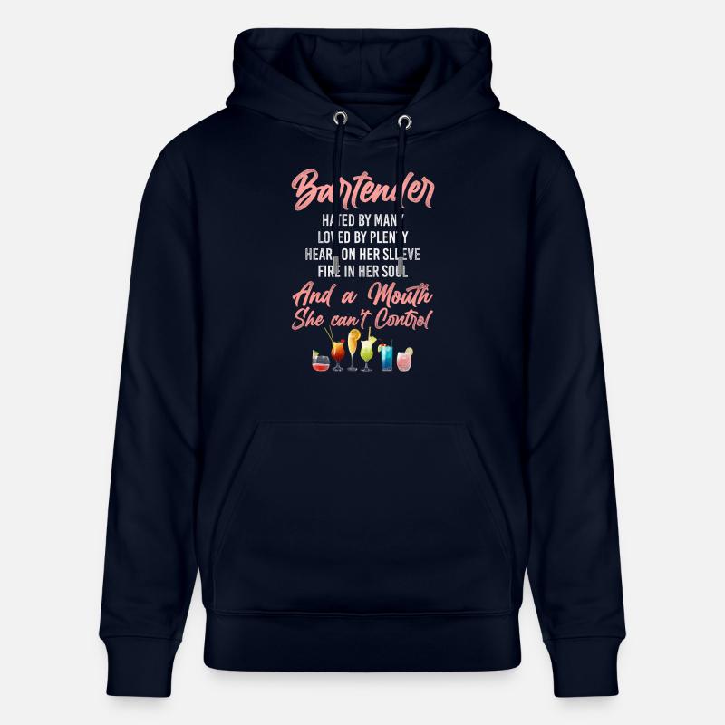 Bartender Mixologist Bartender - Stanley/Stella Unisex Bio-Hoodie CRUISER  - Navy