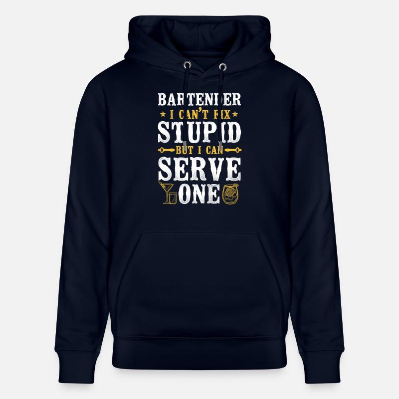 Bartender Mixologist Bartender I - Stanley/Stella Unisex Bio-Hoodie CRUISER  - Navy