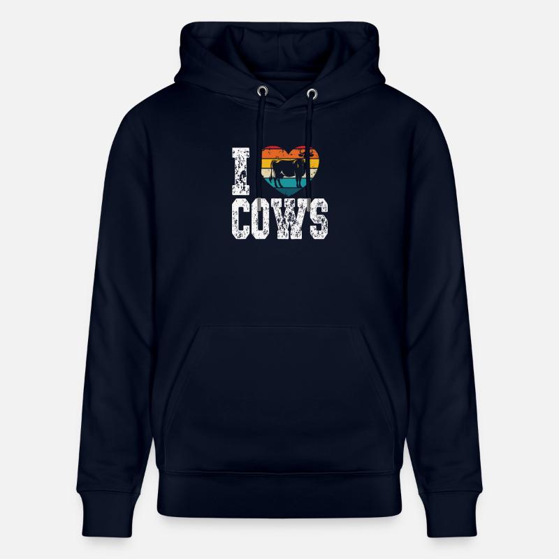 J’aime les vaches - Sweat à capuche bio CRUISER Stanley/Stella Unisexe - marine
