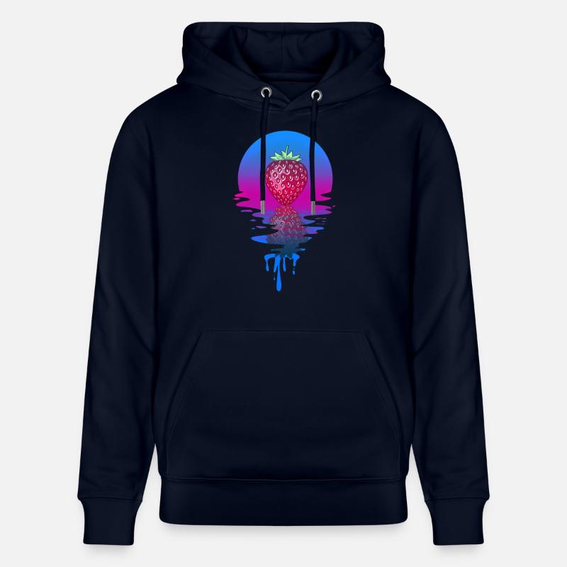 Fraise coucher de soleil - Sweat à capuche bio CRUISER Stanley/Stella Unisexe - marine