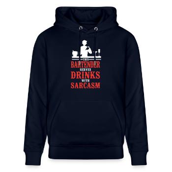 Bartender Mixologist This - Stanley/Stella CRUISER Unisex Organic Hoodie - navy - Front - Alina (178cm) & Michal (187cm)