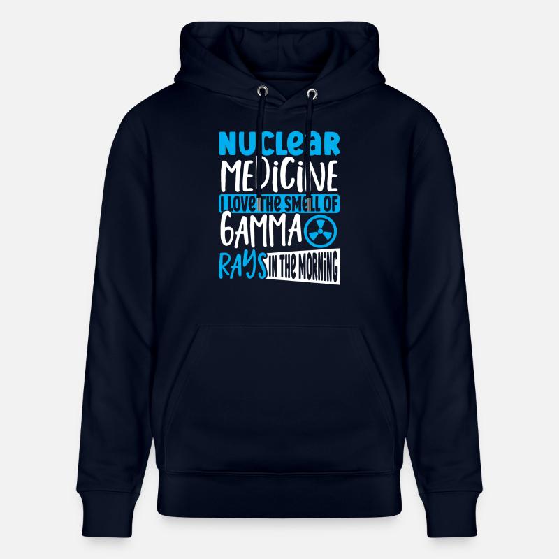 Médecine nucléaire J’aime l’odeur de - Sweat à capuche bio CRUISER Stanley/Stella Unisexe - marine