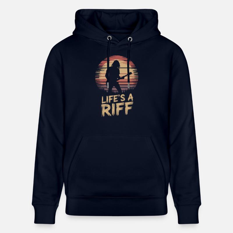 Guitariste - Life is a riff - Sweat à capuche bio CRUISER Stanley/Stella Unisexe - marine