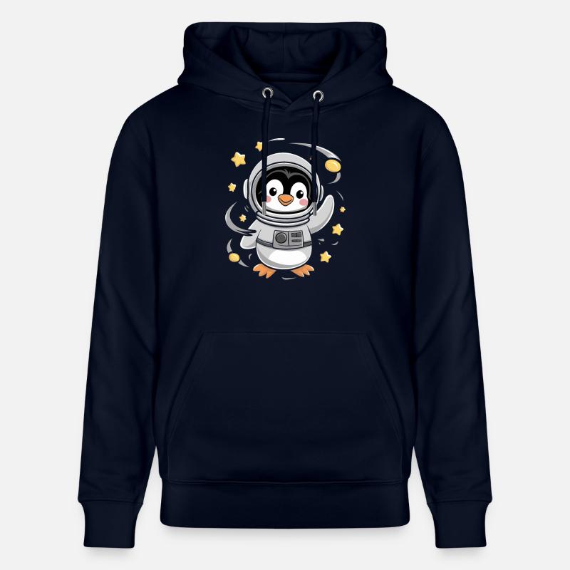 Aventure d’astronaute pingouin dans l’espace - Sweat à capuche bio CRUISER Stanley/Stella Unisexe - marine