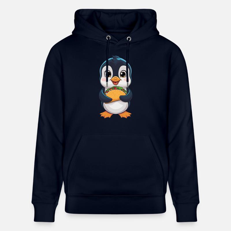 Pingouin mignon avec des tacos - Sweat à capuche bio CRUISER Stanley/Stella Unisexe - marine