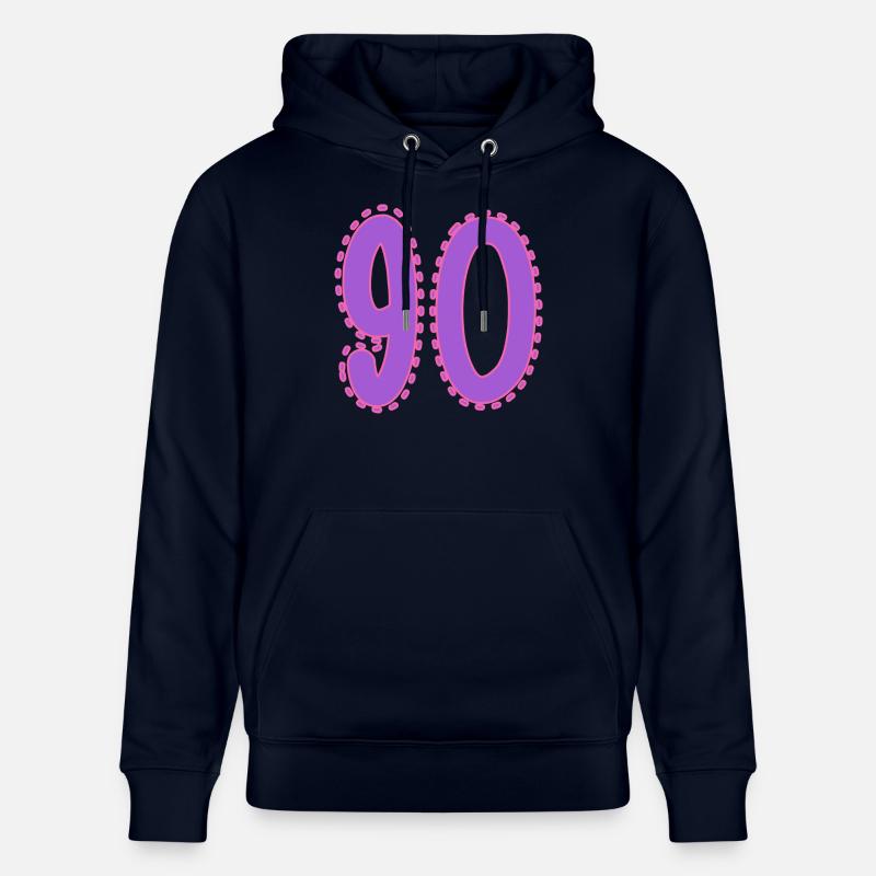 90. 90 ANS. 90e ANNIVERSAIRE. ANNIVERSAIRE 90 ANS. - Sweat à capuche bio CRUISER Stanley/Stella Unisexe - marine