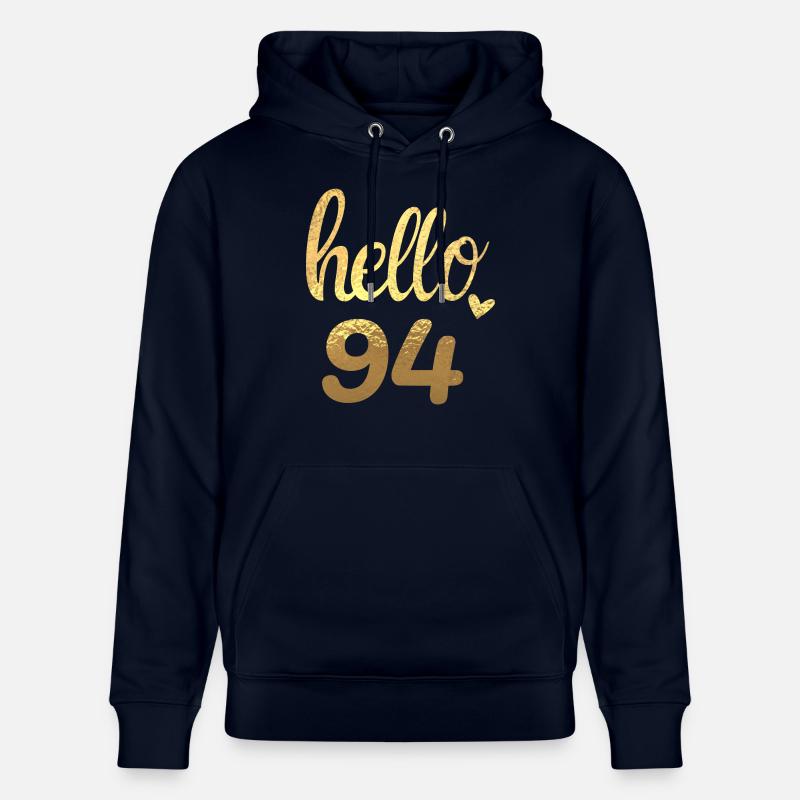 Hello 94 doré - Sweat à capuche bio CRUISER Stanley/Stella Unisexe - marine