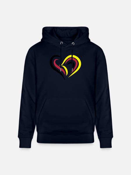 EM2018 DE (Herz) - Stanley/Stella Unisex Bio-Hoodie CRUISER - Navy