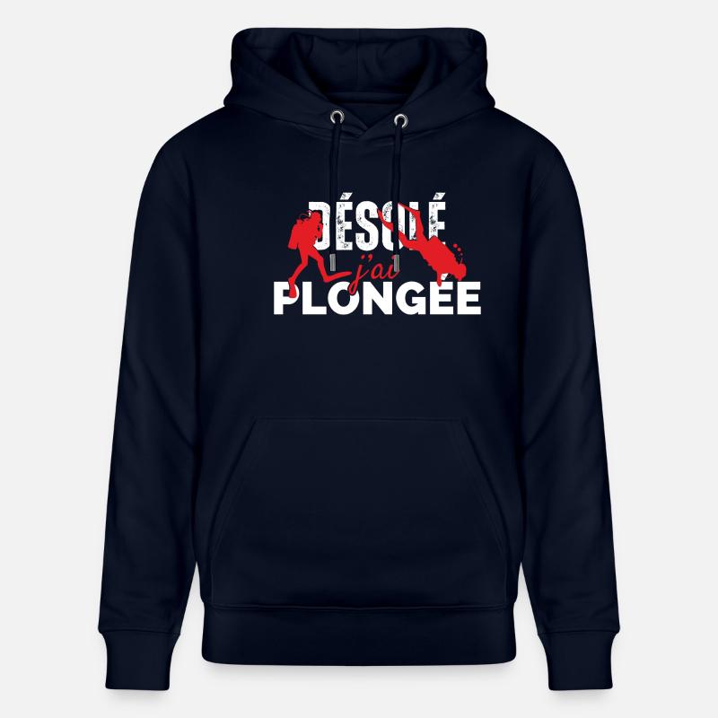 Désolé j'ai Plongée - Sweat à capuche bio CRUISER Stanley/Stella Unisexe - marine