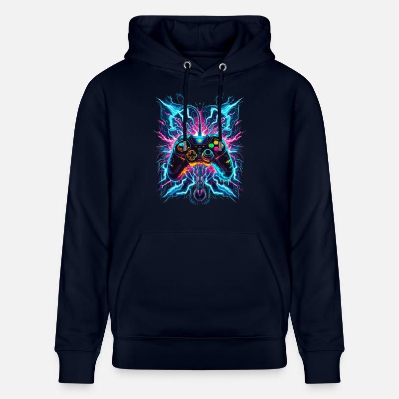 Neon Blitz Power Gaming Controller - Stanley/Stella Unisex Bio-Hoodie CRUISER  - Navy