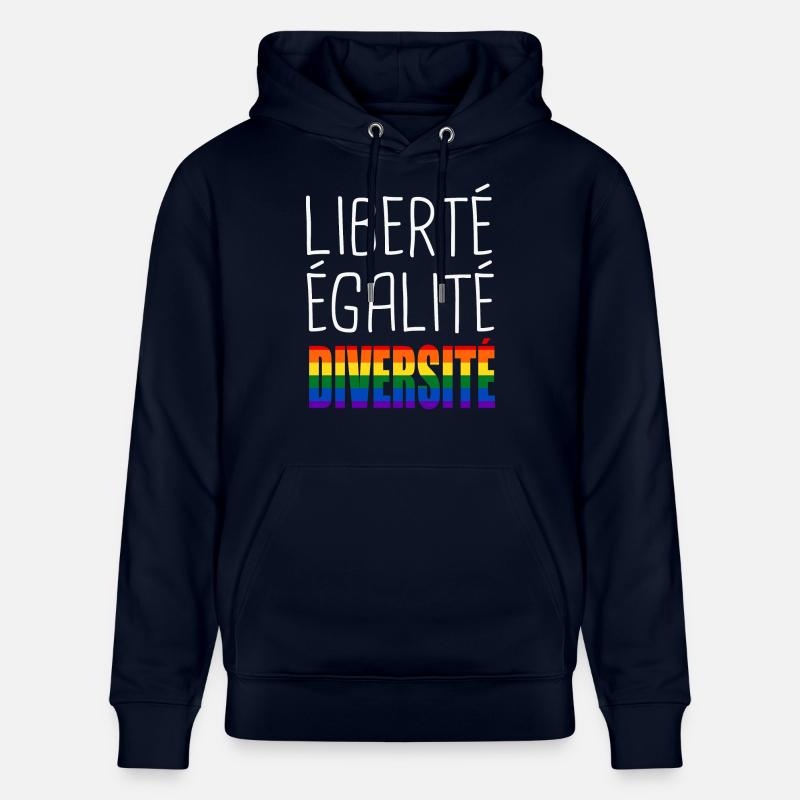 LGBT liberté égalité diversité - Sweat à capuche bio CRUISER Stanley/Stella Unisexe - marine