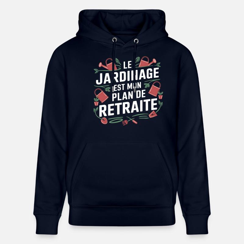 Plan Retraite - Sweat à capuche bio CRUISER Stanley/Stella Unisexe - marine
