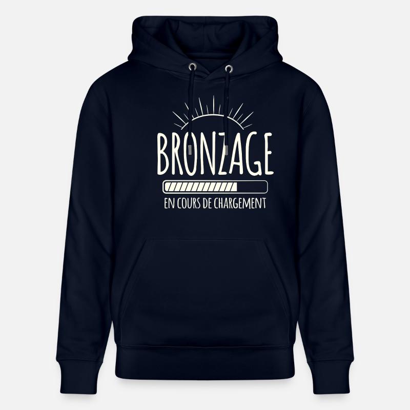 Tan Loading, Été, Vacances, Français - Sweat à capuche bio CRUISER Stanley/Stella Unisexe - marine