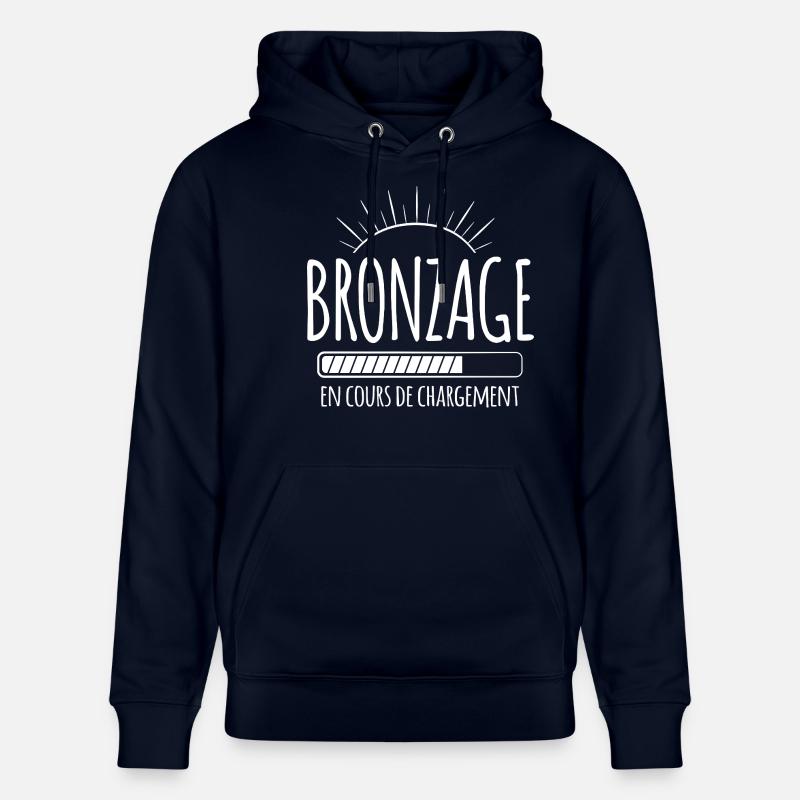 Tan Loading, Été, Vacances, Français - Sweat à capuche bio CRUISER Stanley/Stella Unisexe - marine
