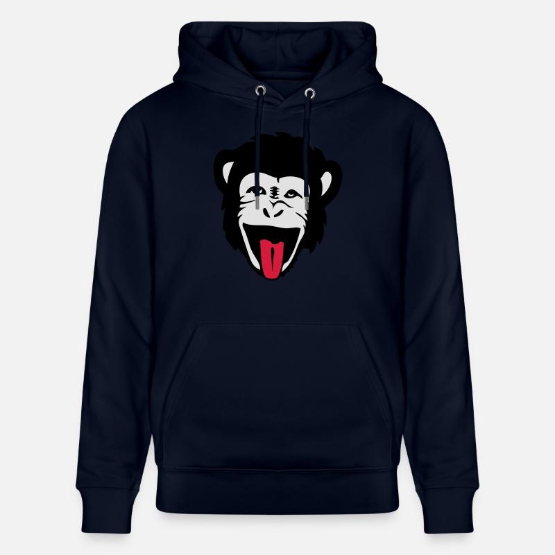 monkey gorilla monkey Header1 - Stanley/Stella CRUISER Unisex Organic Hoodie - navy