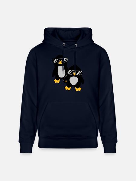 Penguins Crew 2 Amis - Sweat à capuche bio CRUISER Stanley/Stella Unisexe - marine
