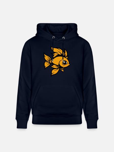 Goldfish Fish Comic - Stanley/Stella CRUISER Unisex Organic Hoodie - navy