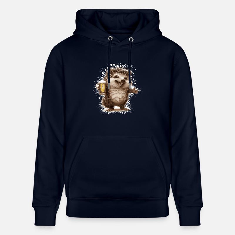 Hérisson Bière Drôle - Sweat à capuche bio CRUISER Stanley/Stella Unisexe - marine