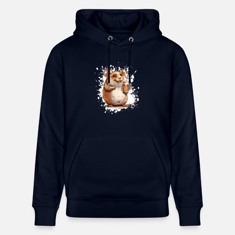 Bière de hamster drôle - Sweat à capuche bio CRUISER Stanley/Stella Unisexe - marine