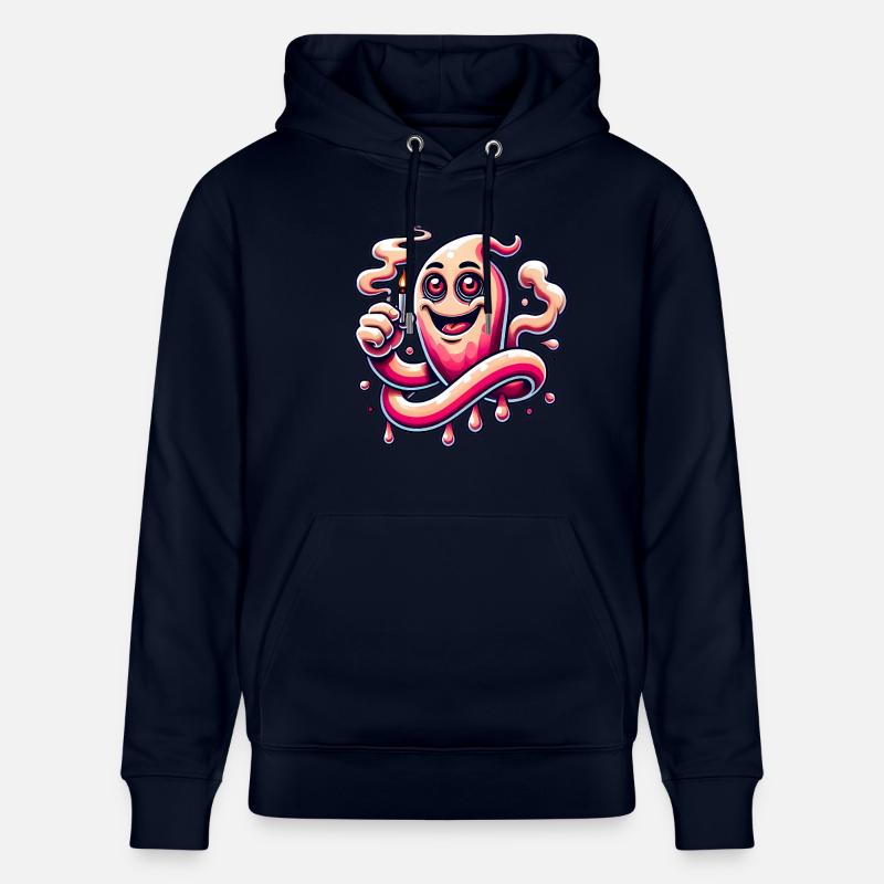 Drôle Stoner Ghost Cartoon Design - Sweat à capuche bio CRUISER Stanley/Stella Unisexe - marine