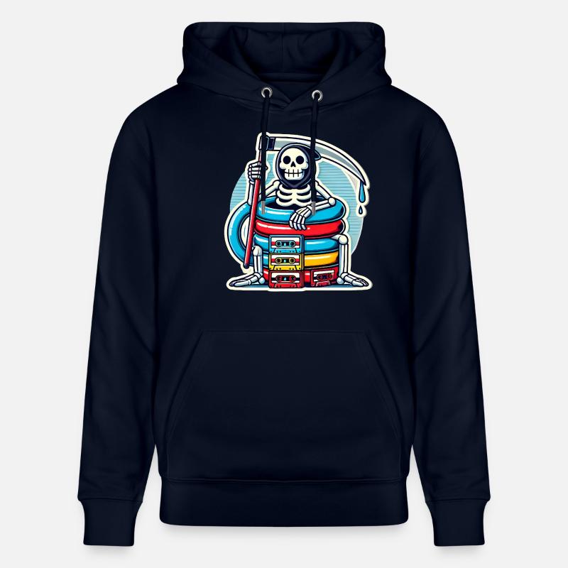 Squelette rétro avec cassettes - Sweat à capuche bio CRUISER Stanley/Stella Unisexe - marine