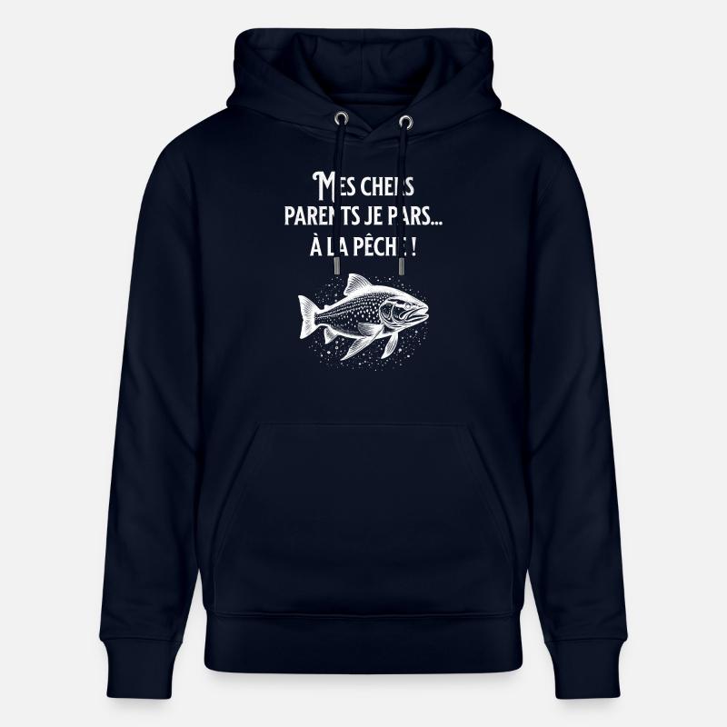 pêche humour - Sweat à capuche bio CRUISER Stanley/Stella Unisexe - marine