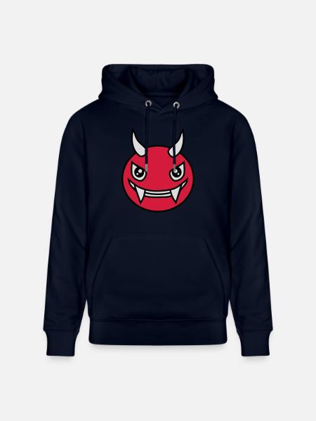 Design Face Evil Devil - Stanley/Stella CRUISER Unisex Organic Hoodie - navy