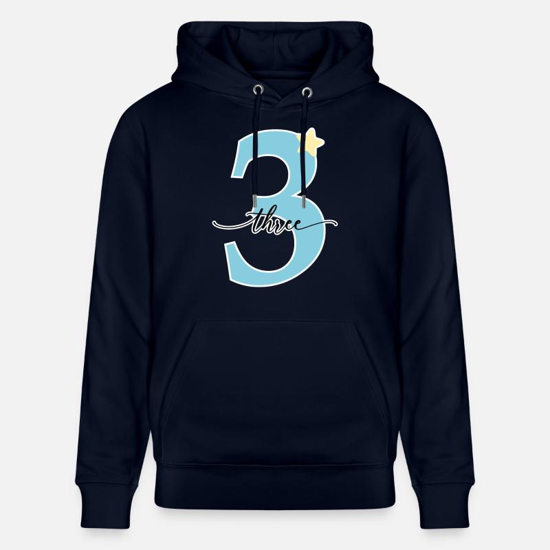 3ème anniversaire trois ans - Sweat à capuche bio CRUISER Stanley/Stella Unisexe - marine