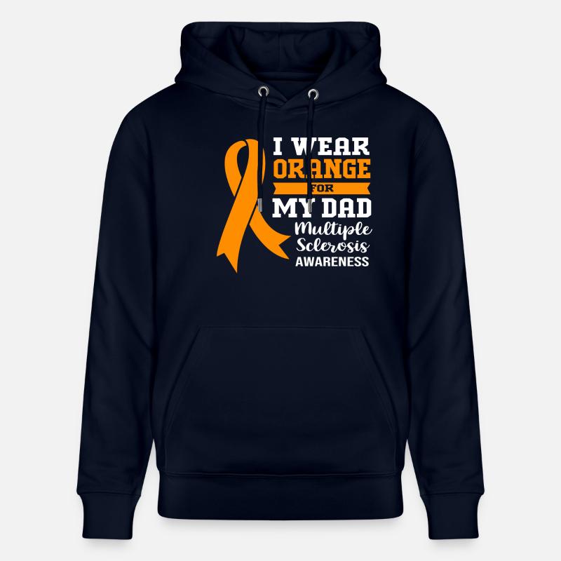 Multiple Sclerosis MS - Stanley/Stella CRUISER Unisex Organic Hoodie - navy