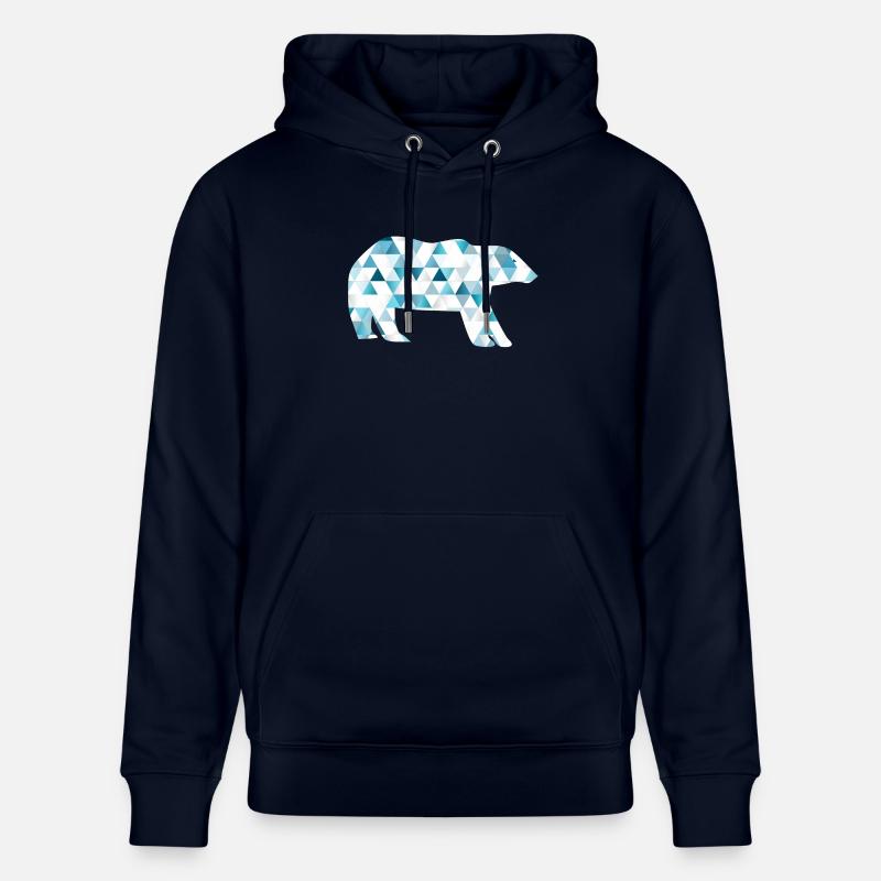 Ours polaire avec triangles - Sweat à capuche bio CRUISER Stanley/Stella Unisexe - marine