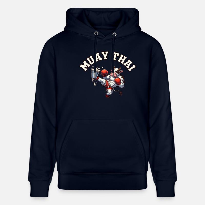 Vache Muay Thai - Sweat à capuche bio CRUISER Stanley/Stella Unisexe - marine