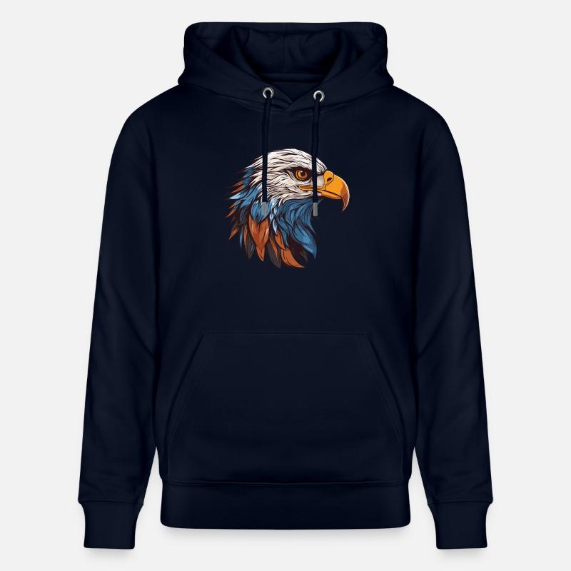 Portrait d’aigle - Sweat à capuche bio CRUISER Stanley/Stella Unisexe - marine