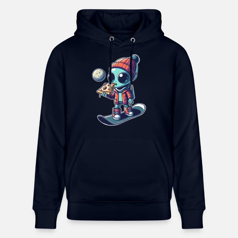 Mignon Comic Alien Snowboard Snowboarder - Sweat à capuche bio CRUISER Stanley/Stella Unisexe - marine