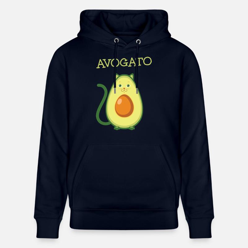 Avogato, Avocado Cat - Sweat à capuche bio CRUISER Stanley/Stella Unisexe - marine