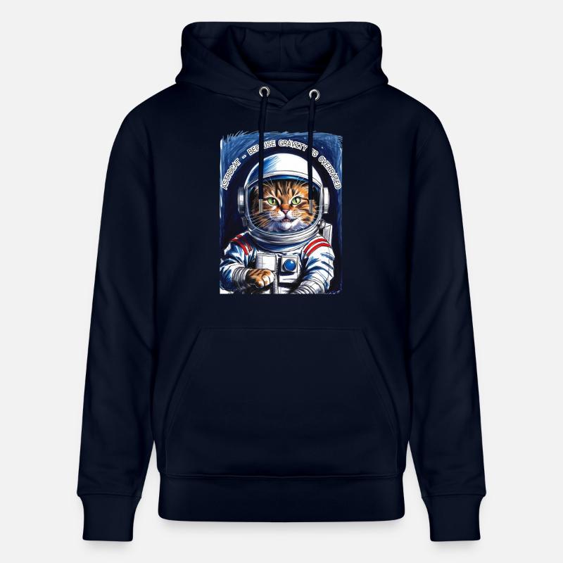 Chat Espace Dicton Cadeau - Sweat à capuche bio CRUISER Stanley/Stella Unisexe - marine