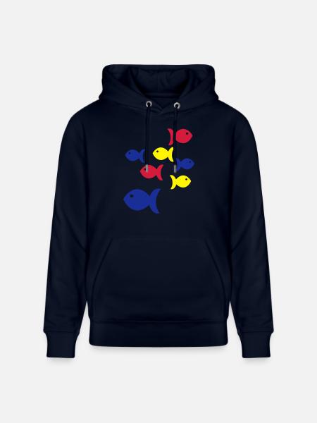 fische - Stanley/Stella CRUISER Unisex Organic Hoodie - navy