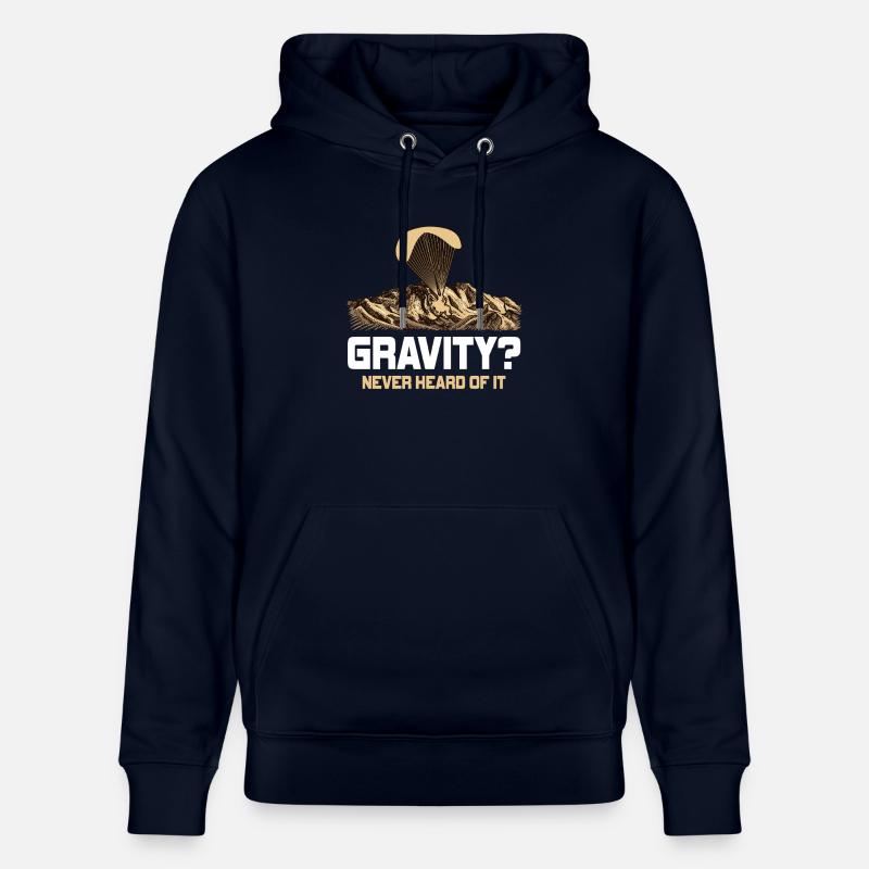Hilarious Paramotor Gravity Meme - Stanley/Stella CRUISER Unisex Organic Hoodie - navy