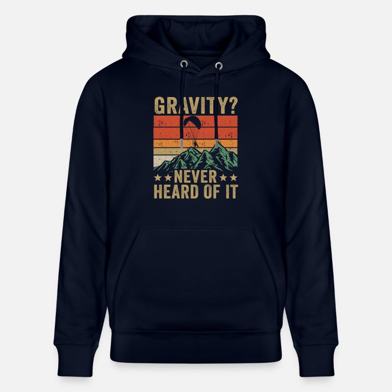 Lustiges Paramotor Gravitations-Meme - Stanley/Stella Unisex Bio-Hoodie CRUISER  - Navy