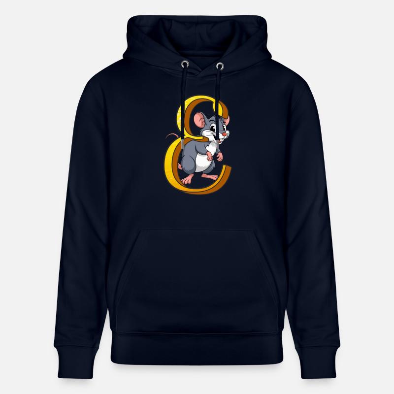 LETTRE E - Sweat à capuche bio CRUISER Stanley/Stella Unisexe - marine